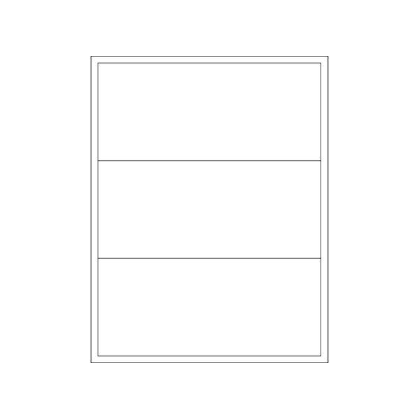 Bsc Preferred 8 x 3-1/2'' White Rectangle Laser Labels, 300PK BUY00028626 - main